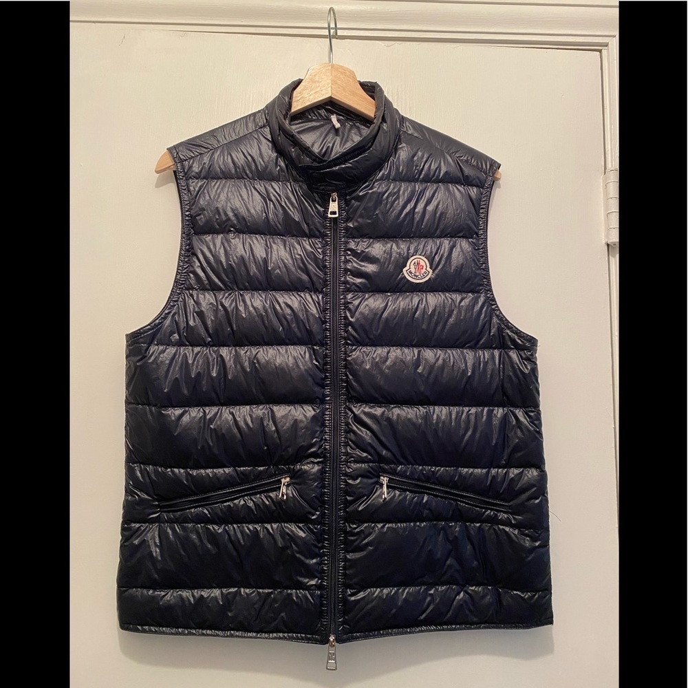 Moncler Size 1 Down Vest. Navy Colored.